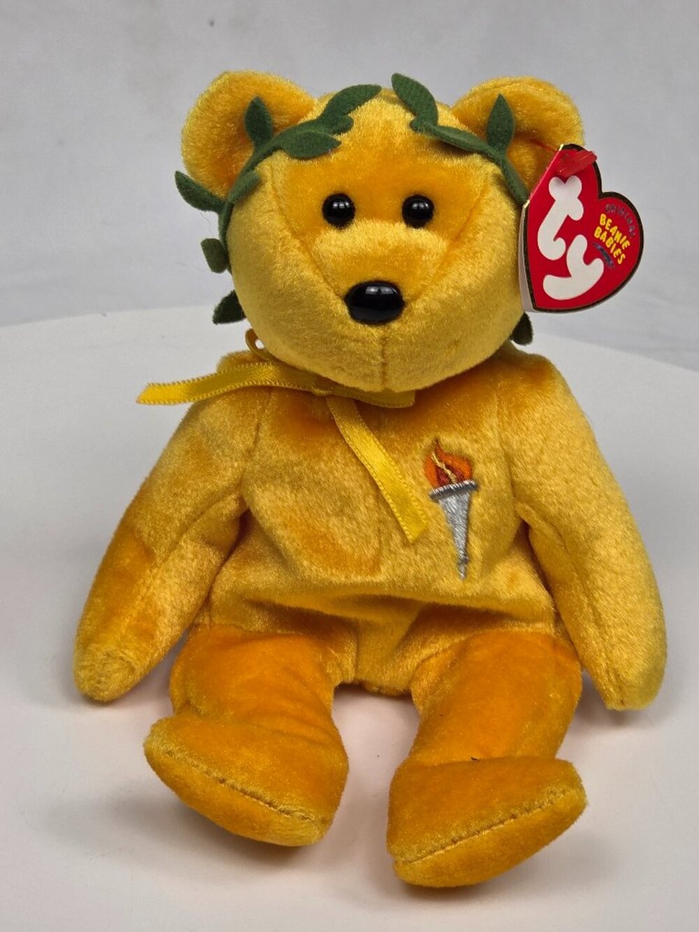 Ty Beanie Baby - VICTORY the Bear (Internet Exclusive) 9" NEW Stuffed Toy